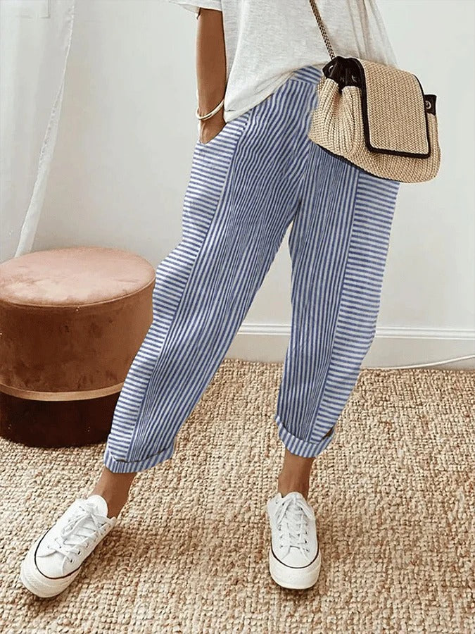 KARINA | Relaxed Retro-Striped Pants