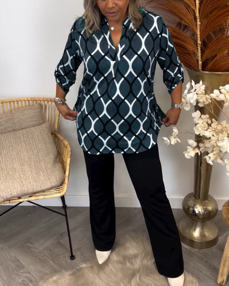 Janvie | Chic Pattern Blouse