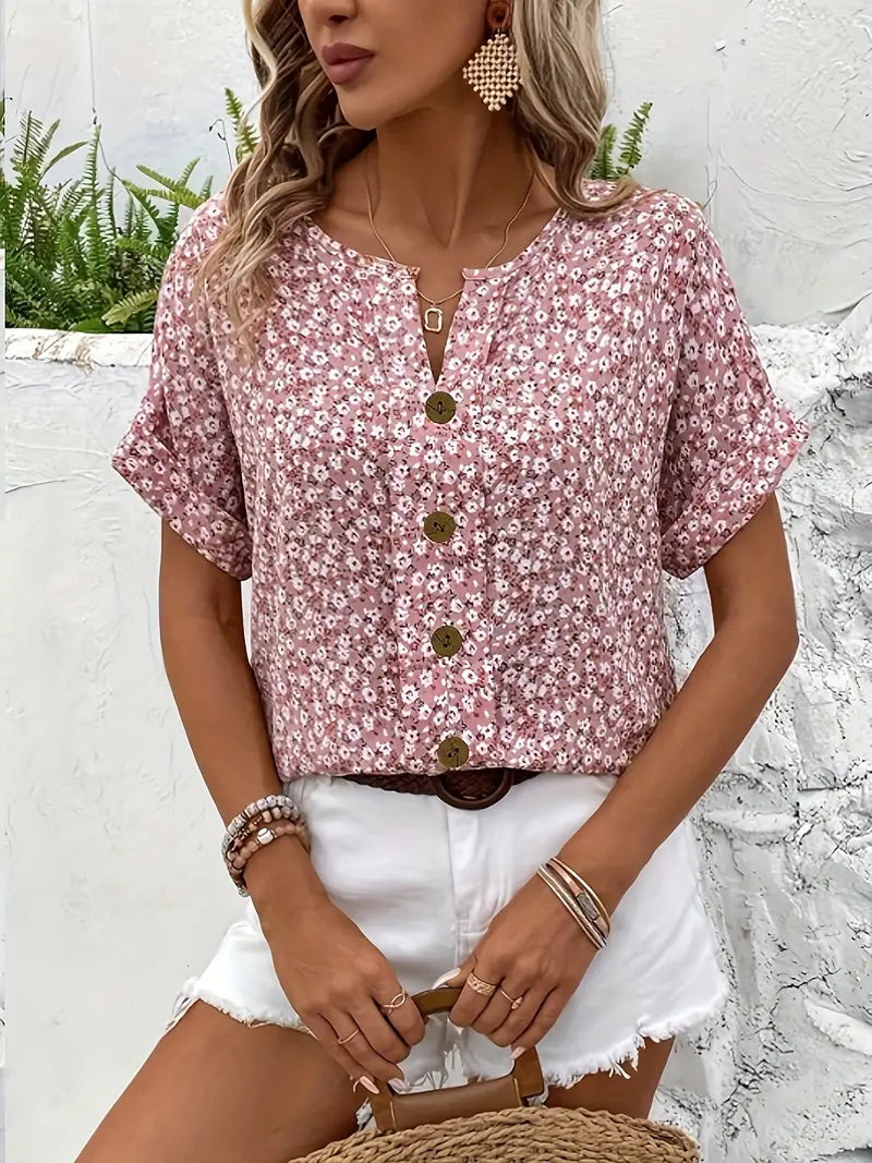 Vianna – Elegant Summer Floral Top