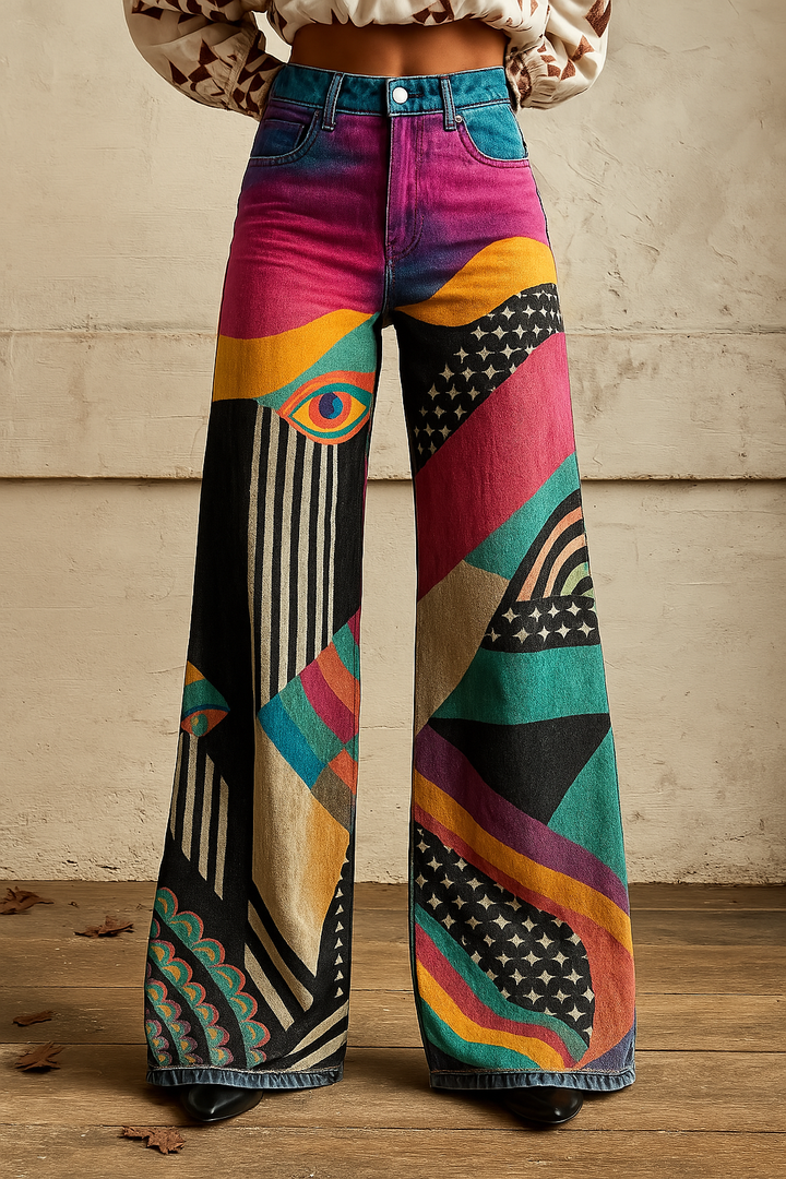 Selena | Artistic Wide-Leg Statement Pants