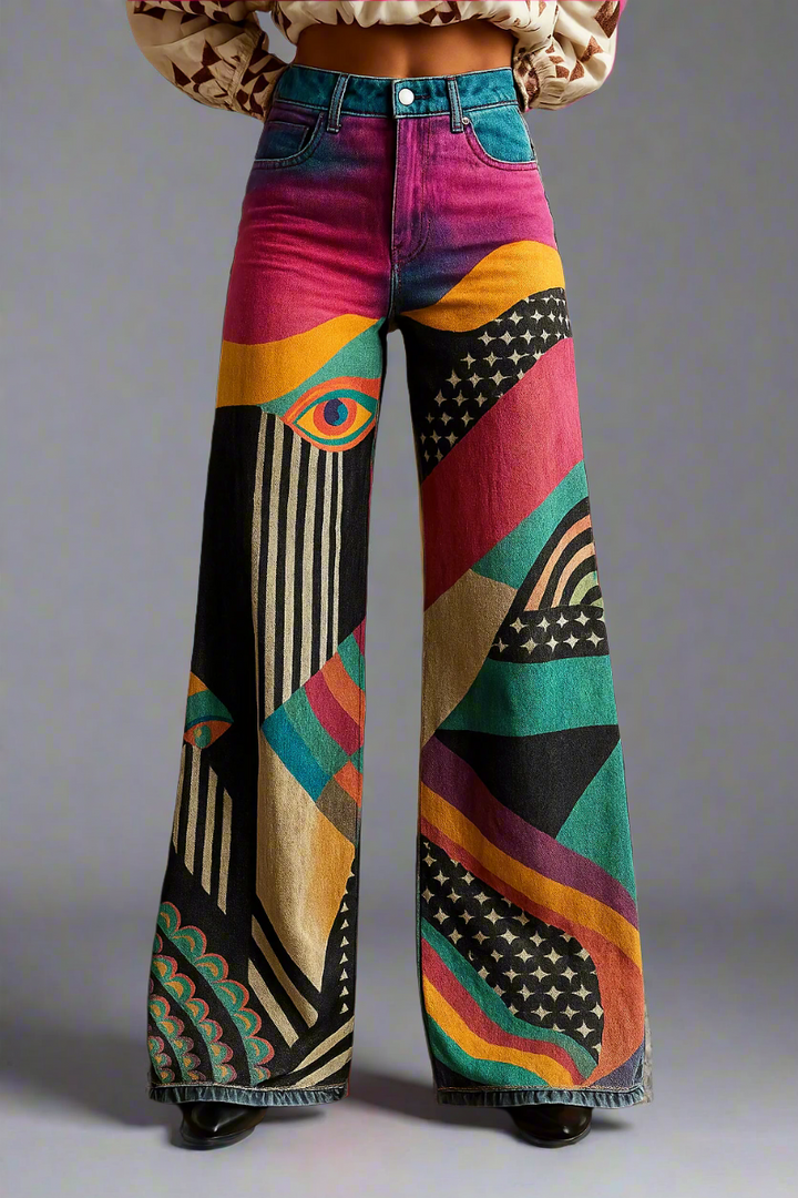 Selena | Artistic Wide-Leg Statement Pants
