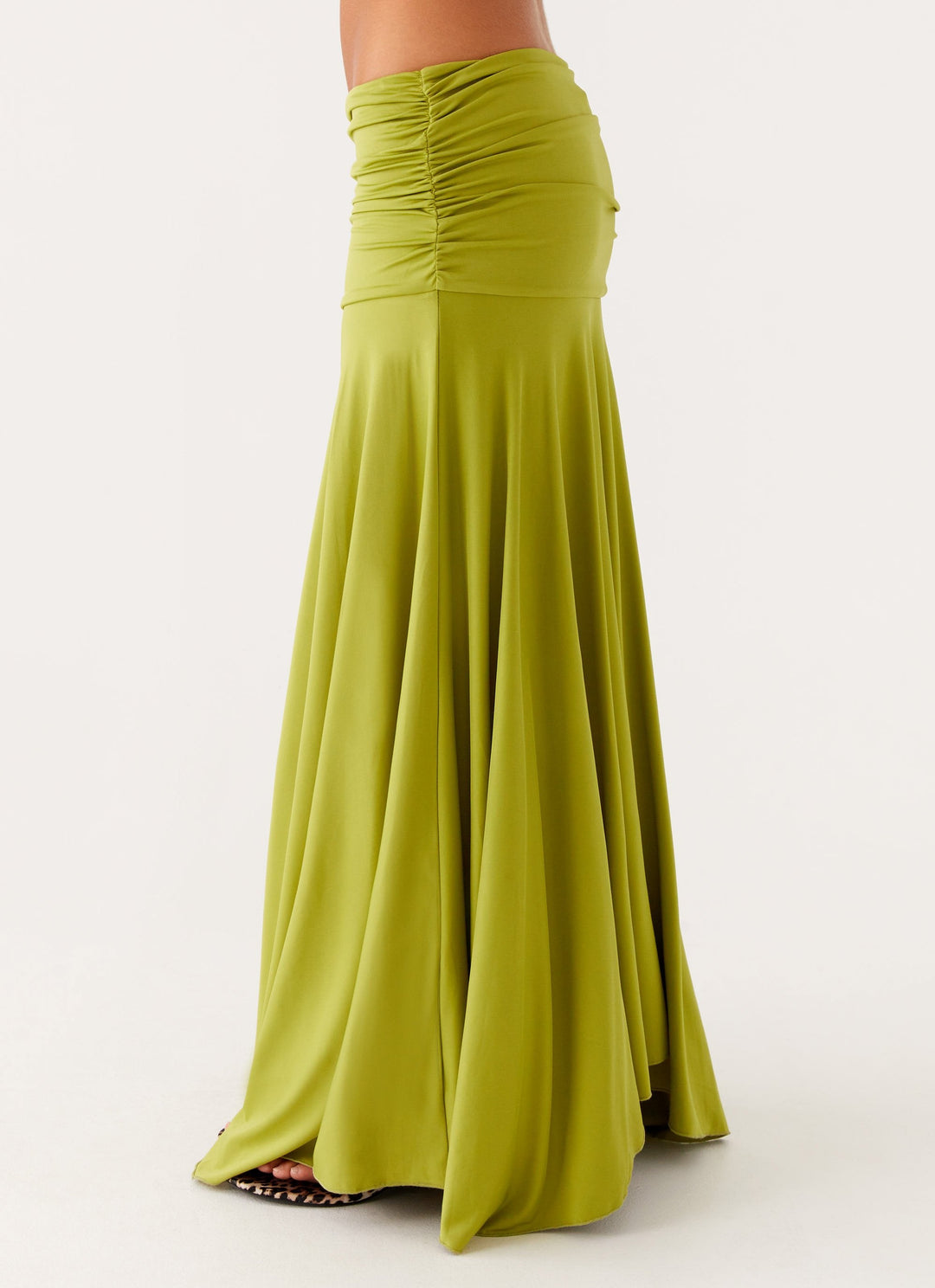 Marina– Ruched Satin Maxi Set