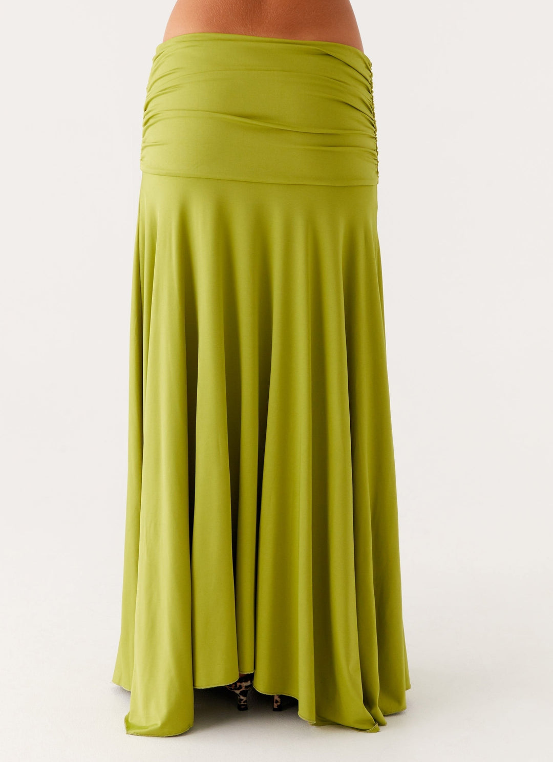 Marina– Ruched Satin Maxi Set