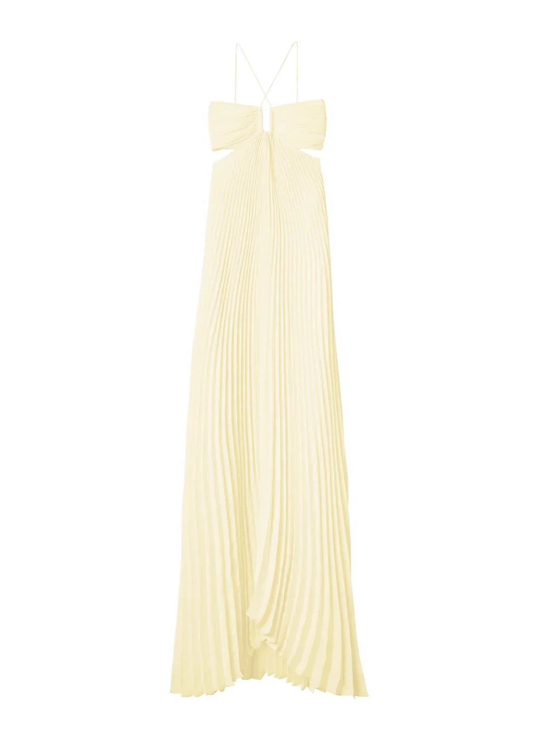 Solana– Pleated Satin Gown