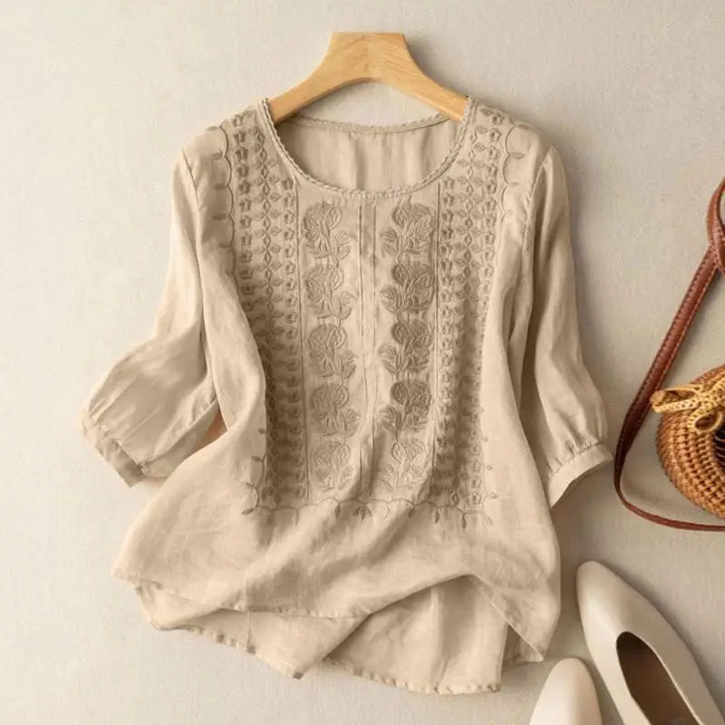 Aurisia - Soft Embroidered Blouse