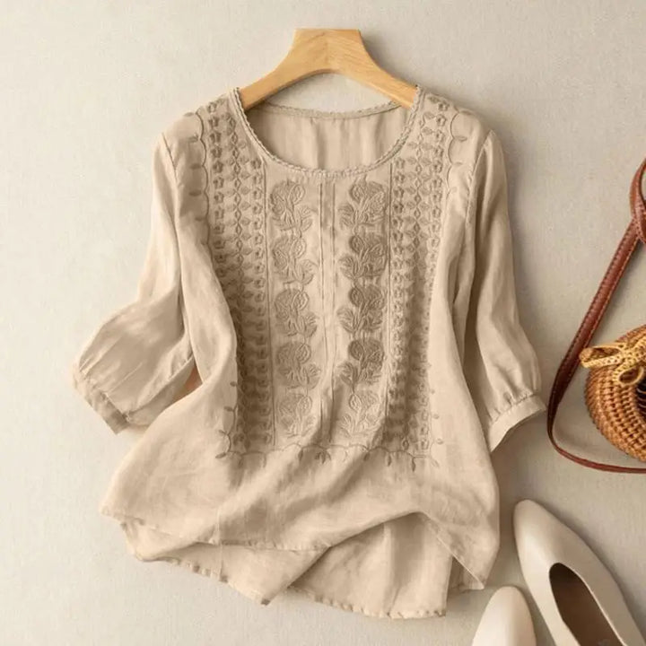 Aurisia - Soft Embroidered Blouse