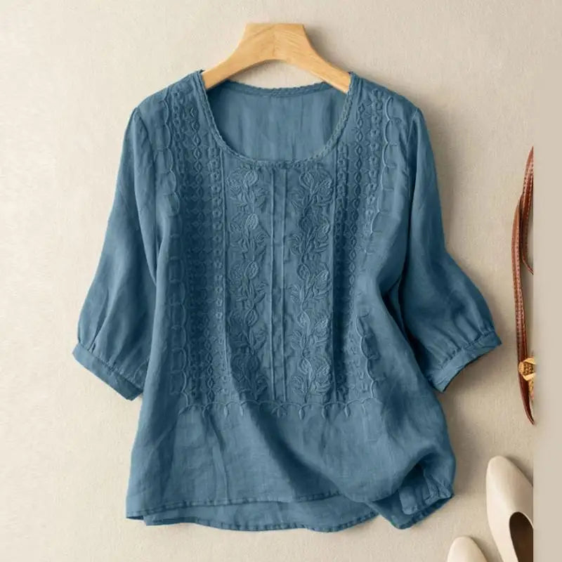 Aurisia - Soft Embroidered Blouse