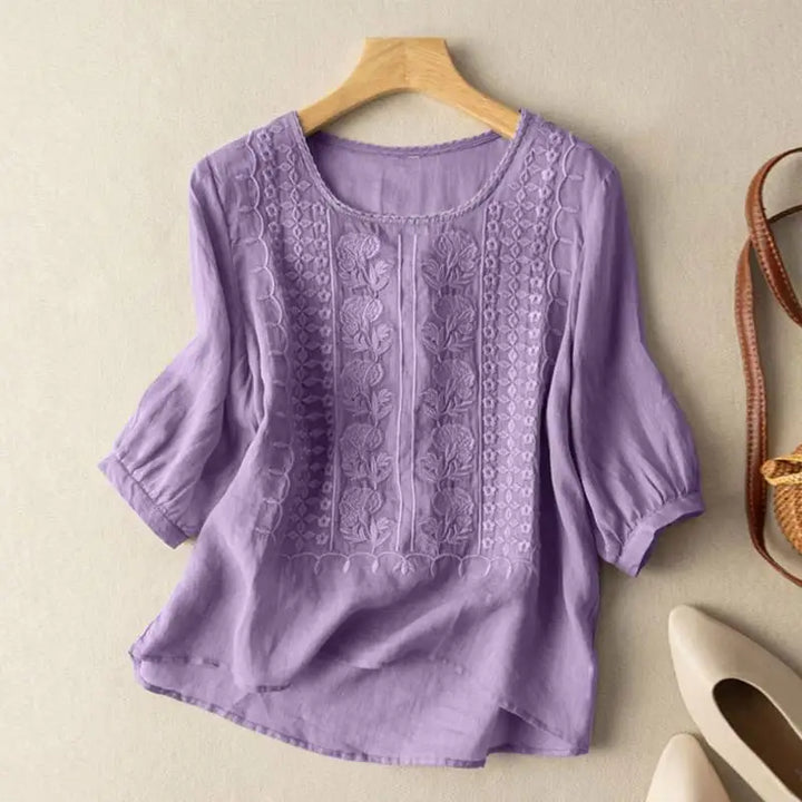 Aurisia - Soft Embroidered Blouse