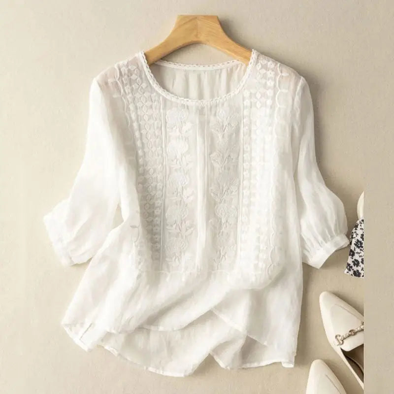 Aurisia - Soft Embroidered Blouse