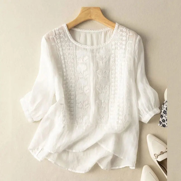 Aurisia - Soft Embroidered Blouse