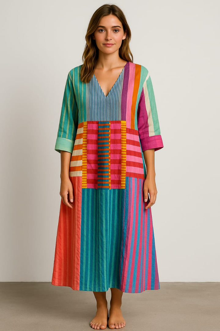 Marena | Prismblock Midi Dress