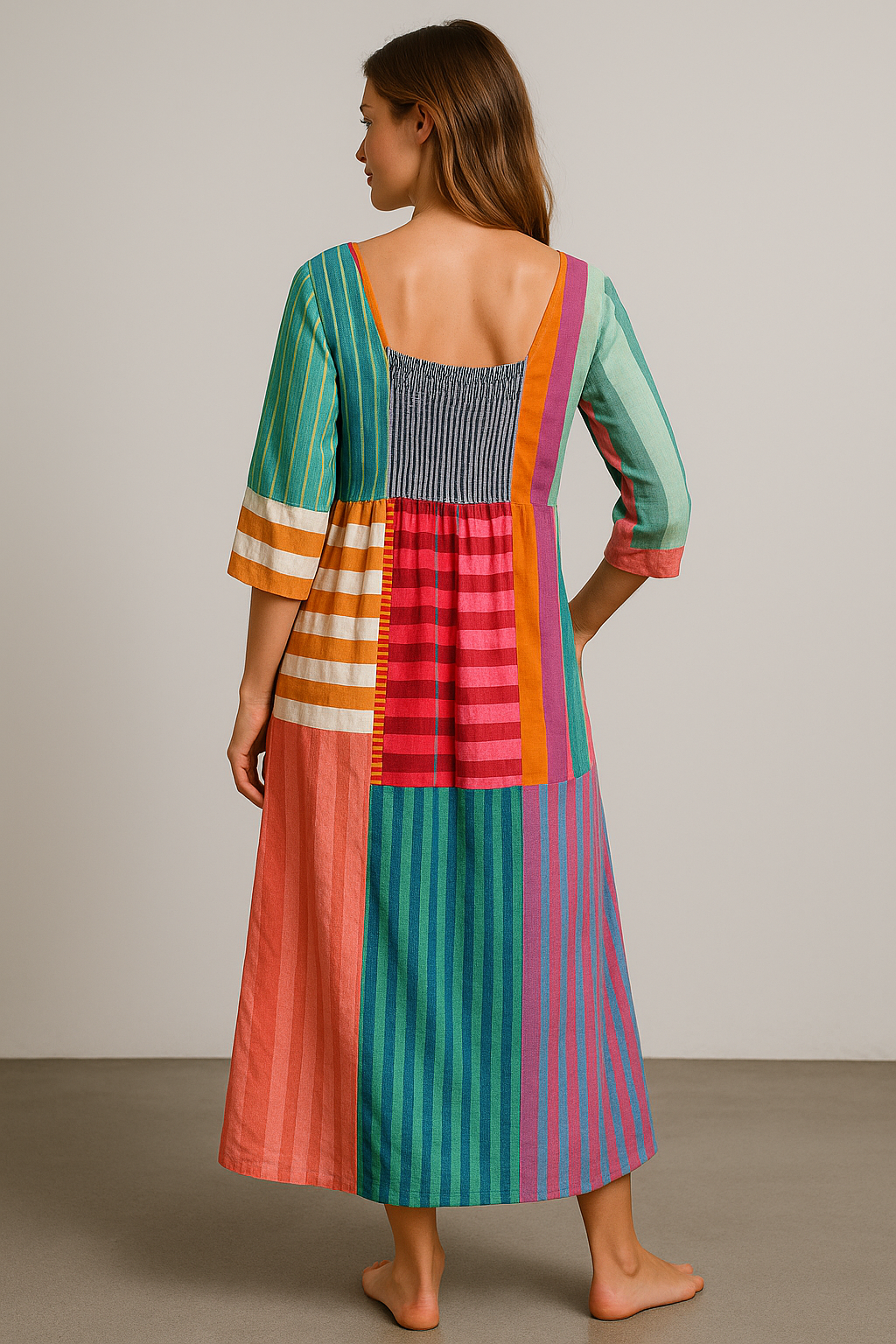 Marena | Prismblock Midi Dress