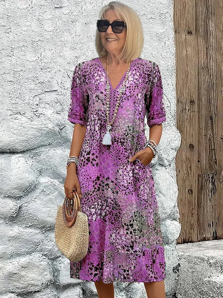 Darya – Bold Midi Dress with Pockets