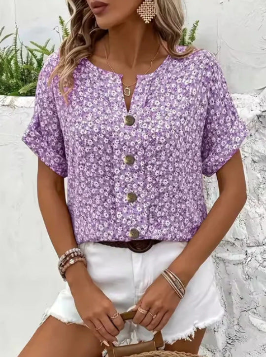 Vianna – Elegant Summer Floral Top